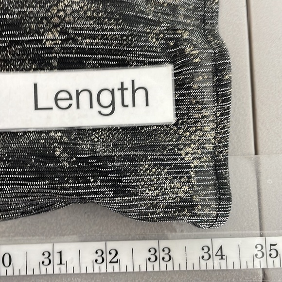 Grifflin Paris Blouson Dress NWT Metallic Sleeveless Keyhole Grey Size Small S - Picture 16 of 16